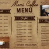 in menu quán cafe