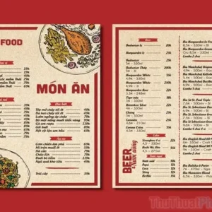 in menu quán nhậu