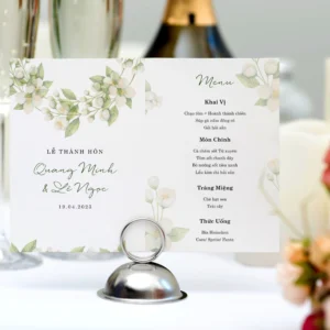in menu tiệc cưới