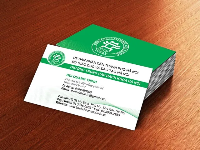 Mẫu card visit được cán nilon Mẫu card visit được cán nilon