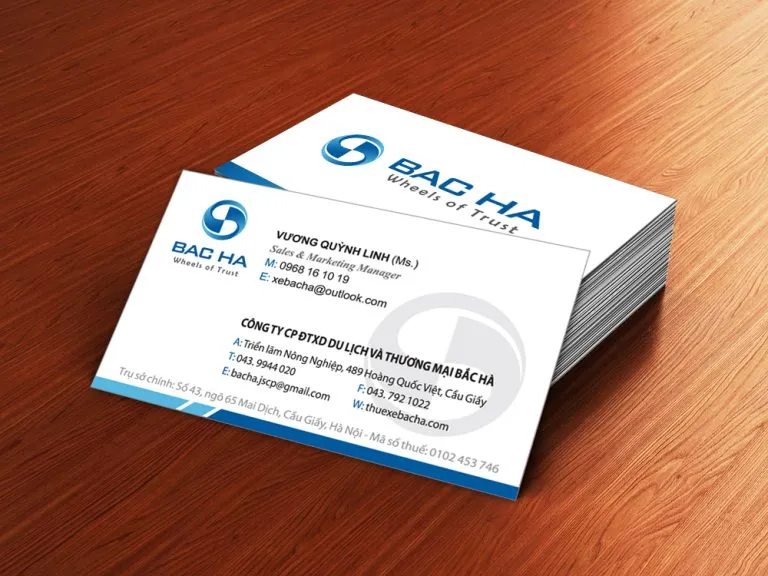 Mẫu card visit công ty Bắc Hà Mẫu card visit công ty Bắc Hà