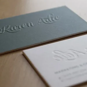 in card visit dập nổi