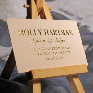 in card visit ép nhũ