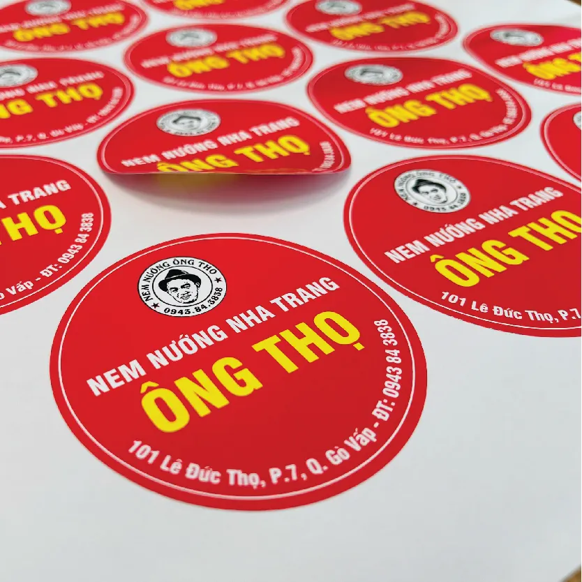 Mẫu decal nem nướng Nha Trang ông Thọ Mẫu decal nem nướng Nha Trang ông Thọ