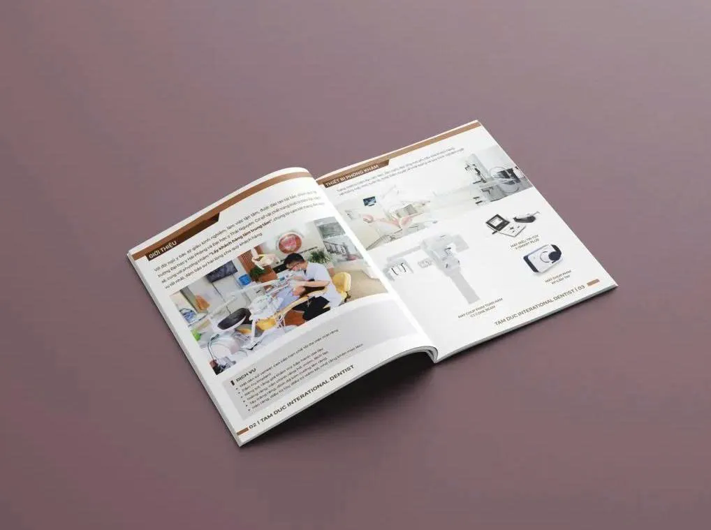 Mẫu in catalogue nha khoa đẹp